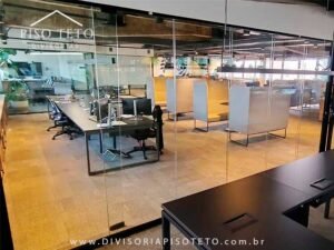 divisórias piso teto acústica