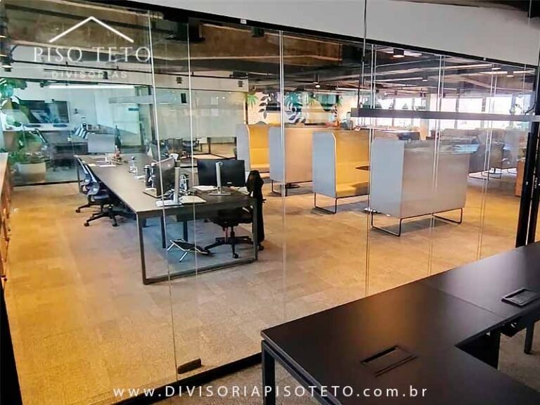 divisórias piso teto acústica